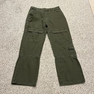 Pilcro Cargo Utility Pants 31 Green Casual Cotton Grunge Anthropologie